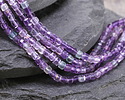 Purple Fluorite (AA) Microfaceted Miracle Cube 3mm