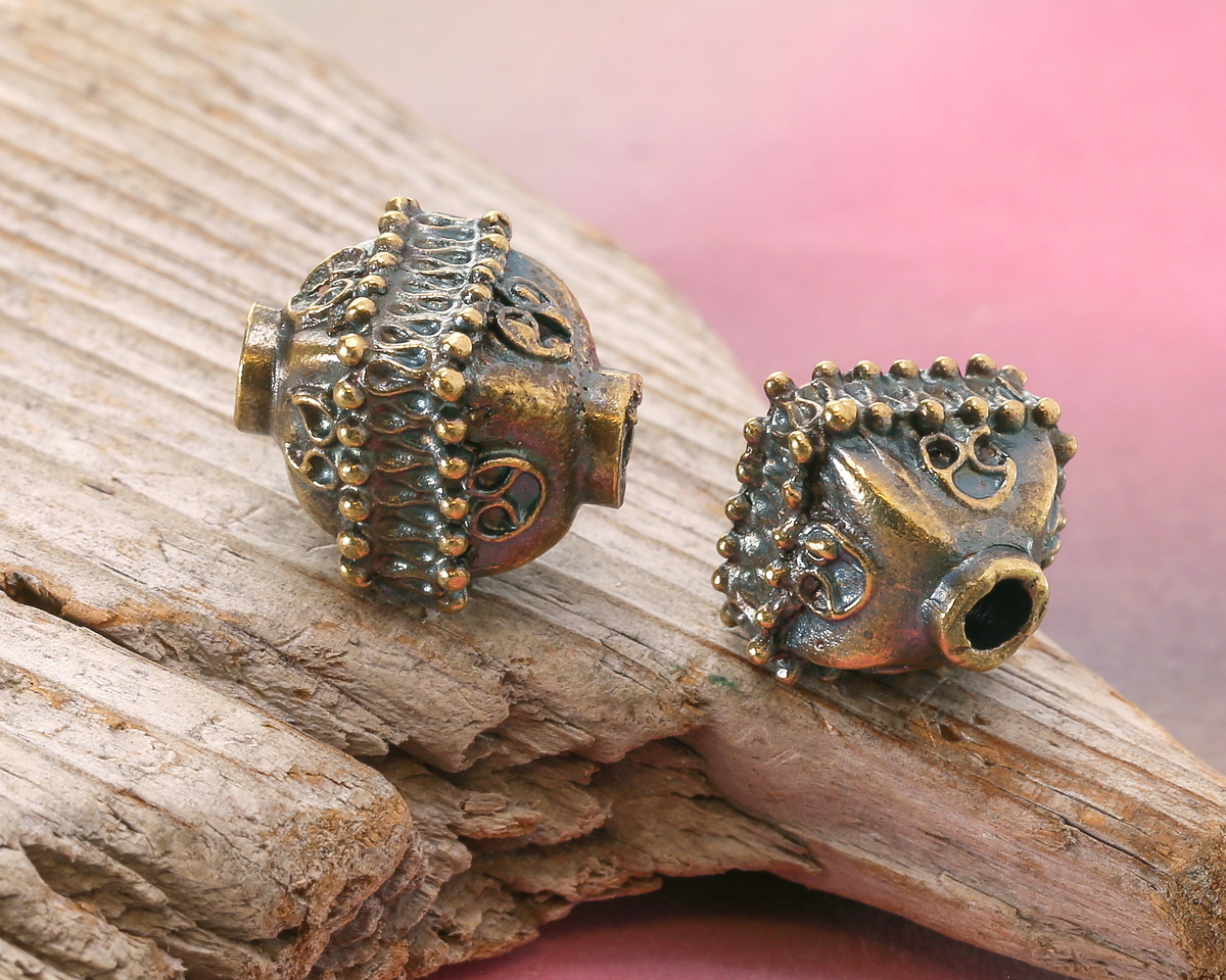 Mykonos Antique Brass (plated) Ornate Lantern 15mm