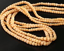 Java Glass Light Peach Graduated Gooseberry Beads 3-6x4-6mm