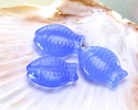 Czech Glass Multi Blue Opal Sunfish 24x18mm