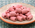 Mykonos Ceramic Rose Pink Tube Spacer 9-10x8mm