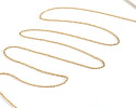 Waterproof 18K Gold PVD Plated Stainless Steel Tiny Cable Chain, 1.5x1mm links, 25ft Spool