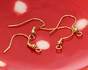 Vintaj 10K Gold (plated) Shepherd's Hook Ear Wire 22mm