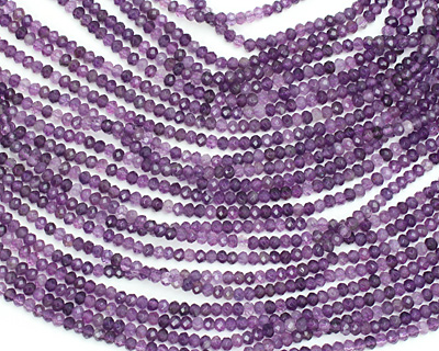Amethyst (A) Faceted Rondelle 3x4-5mm