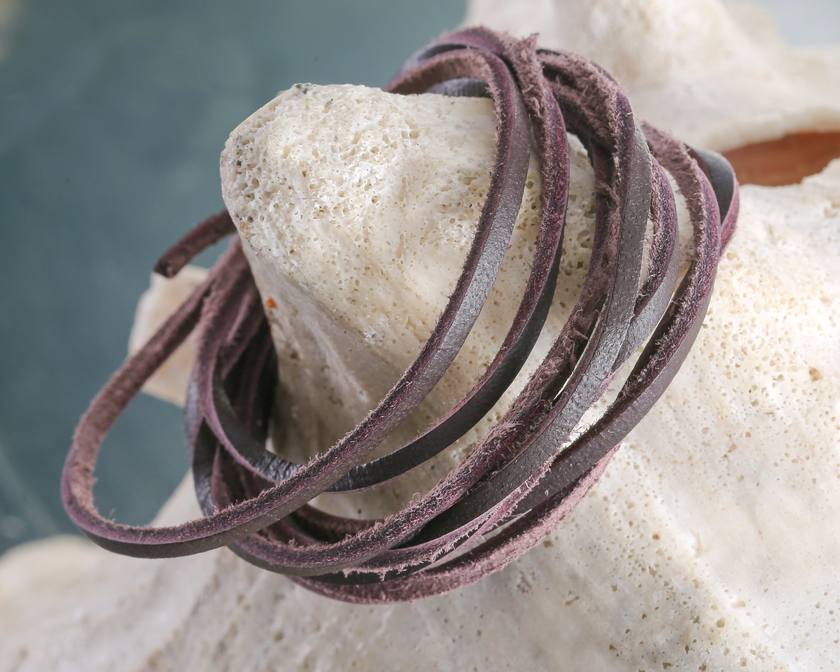 Dark Brown Vintage Leather Cord 2mm