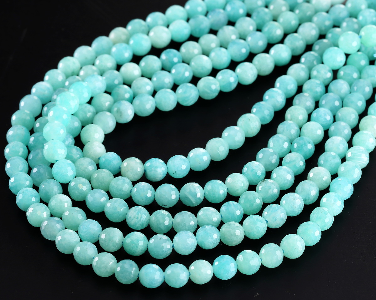 Brazil Amazonite (A - light) Faceted Round 5.5-6mm