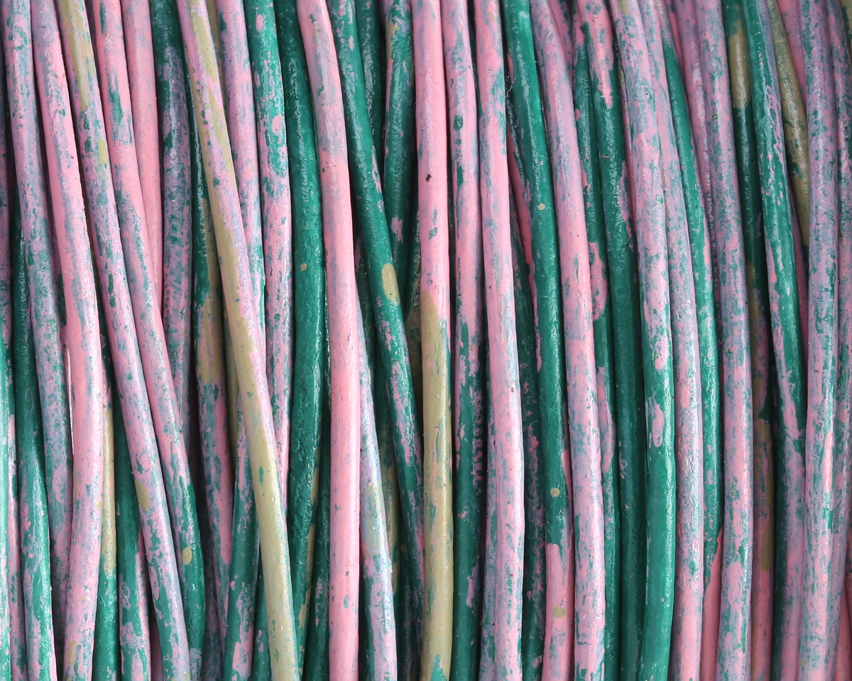 Forest Splash Round Leather Cord 1.5mm