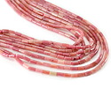 Wood Rhodonite Tube 4x2mm