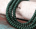Forest Green Glass Rondelle 5x8mm