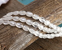 Rock Crystal Quartz Microfaceted Oval 8x6mm