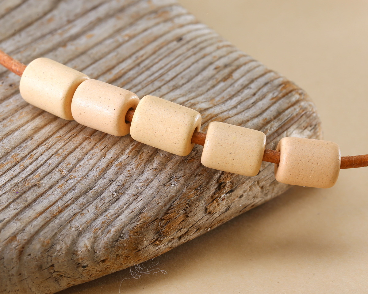 Mykonos Ceramic Vanilla Tube Spacer 9-10x8mm