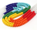 Rainbow Mix Glass Rondelle 5x8mm
