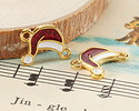 24K Gold (plated) Enamel Santa Hat Link 17x13mm