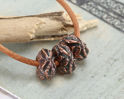 Mykonos Antique Copper (plated) Foliage Spacer 8x12mm