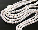 Java Glass White Graduated Gooseberry Beads 3-6x4-6mm