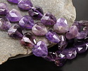 Amethyst Microfaceted Heart 13-14mm
