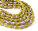 Indonesian Lime Green French Cross Rice 12-13x7mm