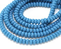 Peacock Blue Glass Rondelle 5x8mm