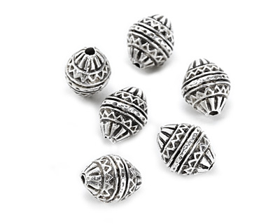 Mykonos Antique Silver (plated) Mountains & Rivers Bead 16x13mm
