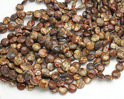 Bird's Eye Rhyolite Puff Coin 14mm