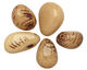 Tagua Nut Parchment Nugget (3-hole) 22-30x37-42mm