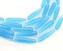 Turquoise Bay Beach-Style Glass Teardrop 37x8mm