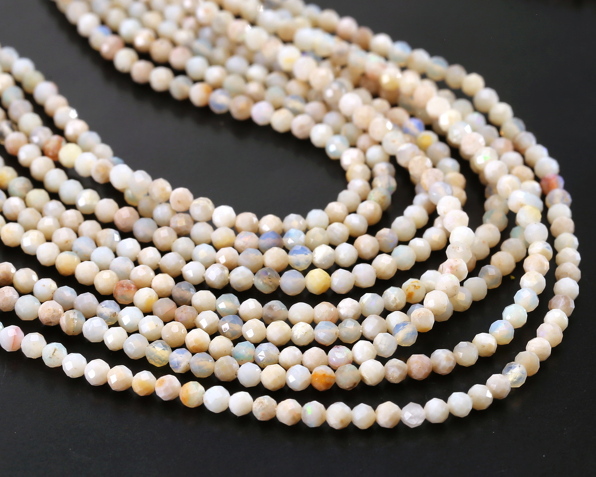 Ethiopian Opal Microfaceted Round 3mm