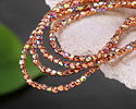 Czech Glass Copper AB Fire Polished Round 2mm