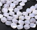 Blue Rose Quartz Faceted Star Coin 15mm