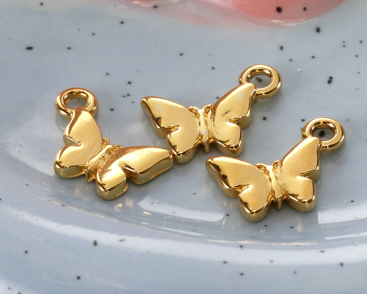 24K Gold (plated) Mini Butterfly Focal 11x13.5mm