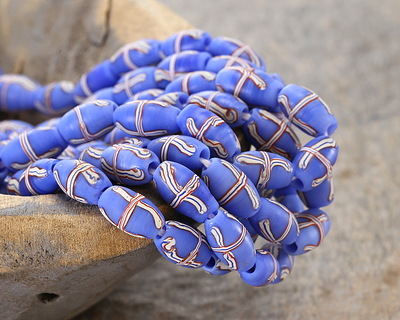 Indonesian Blue French Cross Rice 12-13x7mm