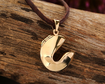 Nina Designs Bronze Fortune Cookie Locket 19x27mm