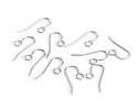 Silver (plated) Earwire w/ Loop 20x8mm