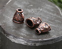 Mykonos Antique Copper (plated) Fluted Palm Cord End 12x11mm