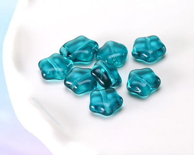Czech Glass Teal Star 8mm
