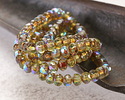 Czech Glass Crystal Picasso AB Rondelle 3x5mm