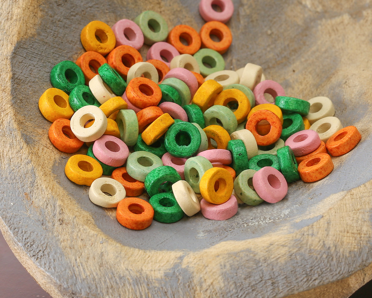 Mykonos Ceramic Island Sunset Heishi Mix 2.5-3x6mm