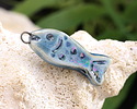 Gaea Ceramic Peacock w/ AB Luster Fish Focal 10-11x29-30mm