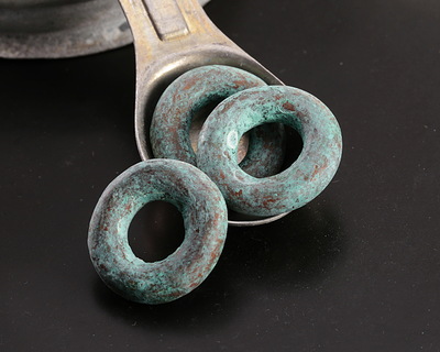 Mykonos Metalized Ceramic Copper Patina Ring 24-25mm