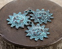 Mykonos Copper (plated) Patina Sun Face Focal 25x29mm
