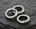 Burnished Silver (plated) Large Round Clasp 15mm