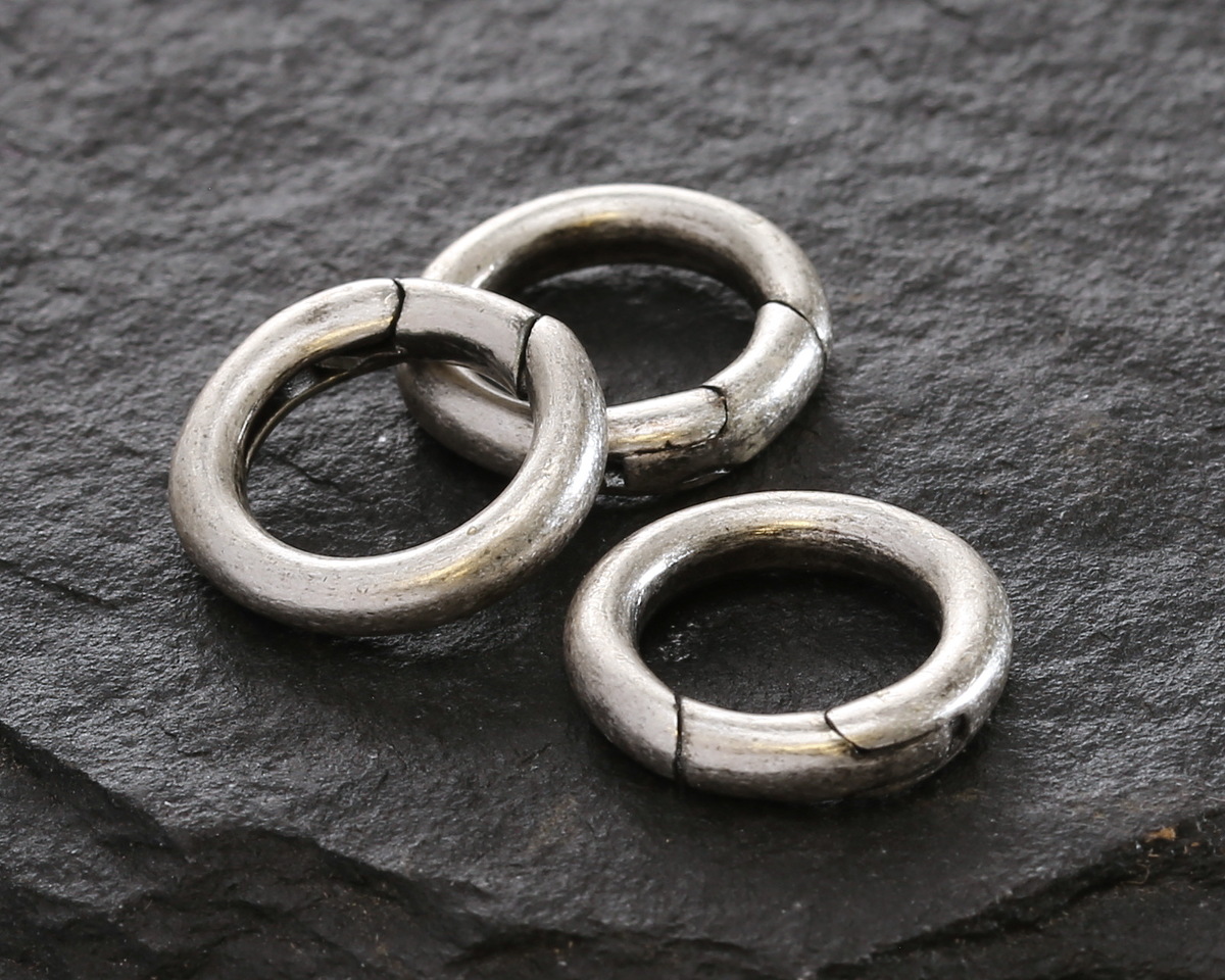 Burnished Silver (plated) Large Round Clasp 15mm