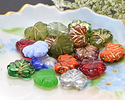 Czech Glass Autumn Mix Maple Leaf 11x13mm