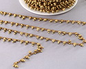 Zola Elements 3mm Stardust & Smooth Bead Drops Brass Chain