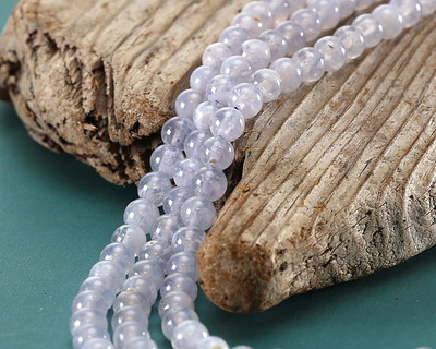 Blue Lace Agate (Transparent) Round 4mm