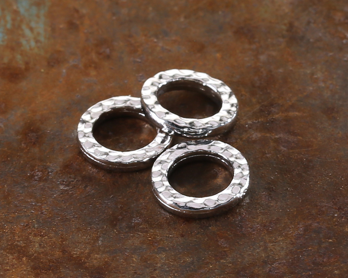 TierraCast White Bronze (plated) Small Hammertone Ring 9mm