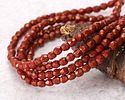 Czech Glass Textured Oxblood w/ Gold Fire Polished Round 3mm