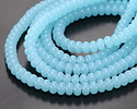 Aqua Opal Glass Rondelle 5x8mm