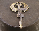 Mykonos Antique Brass (plated) Soaring Dragon Focal 35x55mm