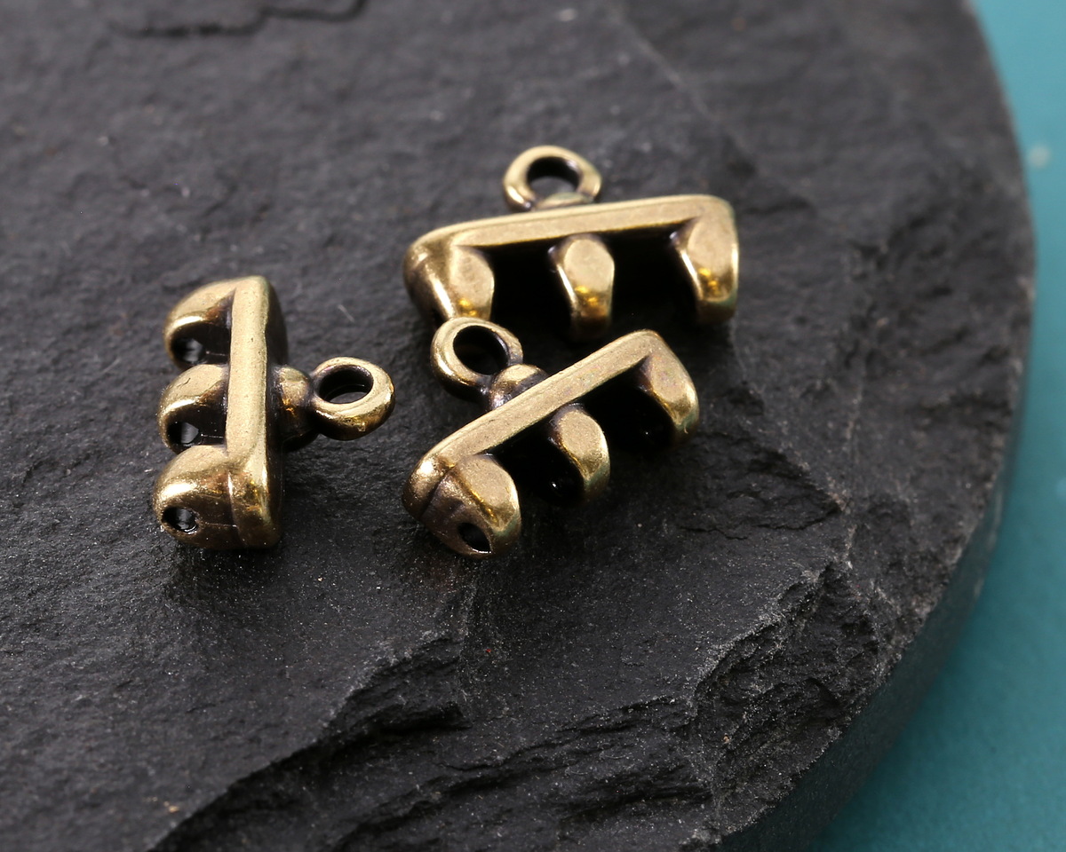 Cymbal Rozos III Antique Brass (plated) Ending for SuperDuo 12x8.5mm